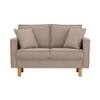 Scandinavian Nexon Two Seater Sofa Natural Wood Finish