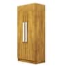 Hexa Red Wooden 2 Door Wardrobe with 4 Shelves in Giant Wood Colour