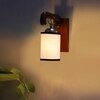 Devansh Solid Wood Electric Wall Light in Brown Colour with Multi Shade Count of 1 Light