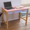 Exotica Kids Solid Wood Study Desk with Drawers and Wooden Handles in English Pink Persian Lilac Colour