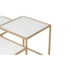 Valentino Frosted Glass Bunching Coffee Table In Dark Gold Finish