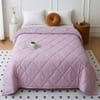Pink Floral Comforter Quilted Reversible Cotton 350 Gsm Double Bed 240 X 220 Cms