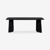 Serenzia Franz Solid Wood 6 Seater Dining Table in Black Finish