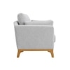 Lorentz Boucle Fabric Lounge Chair in White Colour