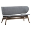 Scandinavian Polara Two Seater Lounge Chair Grey Cocoa Finish