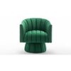 Morrow Swivel Solid Wood Round Chair in Green Colour