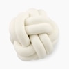 Nodo Cotton Knitted Knot Pillow  Ivory 11X11 Inches