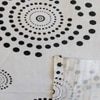 Black And White Geometric 330 Tc  Cotton Flat  Queen Size Bedsheet With 2 Pillow Cover
