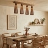Bole Brown Solid Wood Ceiling Light