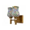 Devansh Metal Electric Wall Light in Gold Colour with Grey Shade Count of 1 Light