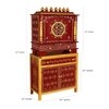 D'Dass Honeywood Sheesham and Mdf  Wall Hanging Wooden Temple With Cabinet For Pooja