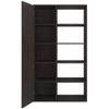 Nikola Large Crockery cum Bookshelf and Divider Unit in Antique Ebony Light Orange Colour