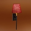 Devansh Metal Electric Wall Light in Black Colour with Maroon Shade Count of 1 Light