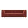 Rubik Essential 3 Seater Fabric Sofa In Dark Coral