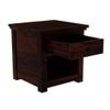 Happu Solid Wood Bedside Table in Walnut Finish