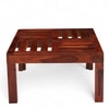 Sydney Sheesham Wood Contemporary Square Coffee Table In Honey Finish