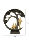 Modern Family Tree Sculpture Showpiece Black Decorative Table Accent