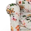 Diaz Rocker Swivel Recliner in Peach Floral Velvet Colour