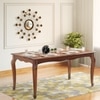 Samuel Solid Wood 6 Seater Dining Table in Urban Teak Finish
