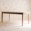 Dune Solid Wood Dining Table in White Colour
