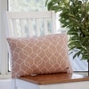 Trellis Blush Pink  And Natural Cotton Pillow Cover 12X20 Inches