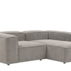 Elegantedge Wood Left Aligned 2-Seater With Upholstery Non Storage Sofa In Grey Colour