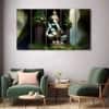 The Castle Decor Lord Ganesha Wall Painting Wooden Framed 27x48 Inch (Style 6)