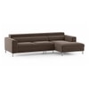 Chelsea Right Aligned 3 Seater Sectional Fabric Sofa in Daschund Brown Colour