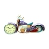 Metal Mask Decorative Handpainted 10'' Bike Wall Clock In Blue Color By Craft Tree