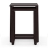 Silvino Solid Wood Side Table in Mahogany Finish