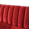 Mid Century Fabric Sofa (Red Velvet)