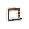 Primax Grande Engineering Wood Wall Mount TV Entertainment Unit Set Top Box Stand/TV Cabinet with Shelves for Books & Décor Display Unit Bed Living Room Upto 42 Inches (Brown Maple & White)