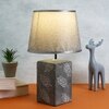 Textured Leaf Table Lamp Grey Nature Inspired