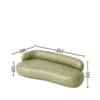 Luxelounge Wood 3 Seater With Upholstery Non Storage Sofa In Green Colour