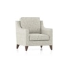 Abbey 1 Seater Fabric Sofa In Monochrome Paisley Colour