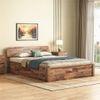 Lucy Queen Size Box Storage Bed Queen Size In Teak Finish
