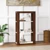 DCanape Pamir 3 Engineering Wood Book Shelf Dark Acacia Light Acacia Finish