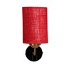 Devansh Metal Electric Wall Light in Black Colour with Maroon Shade Count of 1 Light