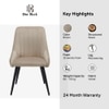 NICO Leather Accent Chair in Beige Colour