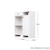 Hexa Red Multipurpose Storage Cabinet With 1 Drawer 1 Door in Frosty White Colour