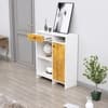 Hexa Red Multipurpose Storage Cabinet With 1 Drawer 1 Door in Frosty White And Giant Wood Colour