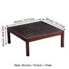 Sydney Sheesham Wood Contemporary Square Coffee Table In Dark Walnut Finish