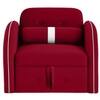 Jayen 1 Seater Pull Out Sofa cum Bed  in Maroon Colour