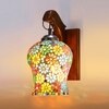 Devansh Solid Wood Electric Wall Light in Brown Colour with Multi Shade Count of 1 Light