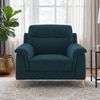 Niwara Velvet 1 Seater  sofa in T Blue color