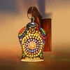 Devansh Solid Wood Electric Wall Light in Brown Colour with Multi Shade Count of 1 Light
