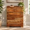 Elder Sheesham Wood Contemporary Chest of Drawers in Teak Finish