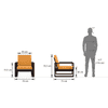 Eileen Wooden Sofa (Harvest Yellow)