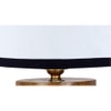 Cosette white & black cotton table lamp with Natural Wood Base