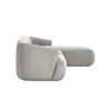 Zenliving Wood Left Aligned 3-Seater With Upholstery Non Storage Sofa In White Colour